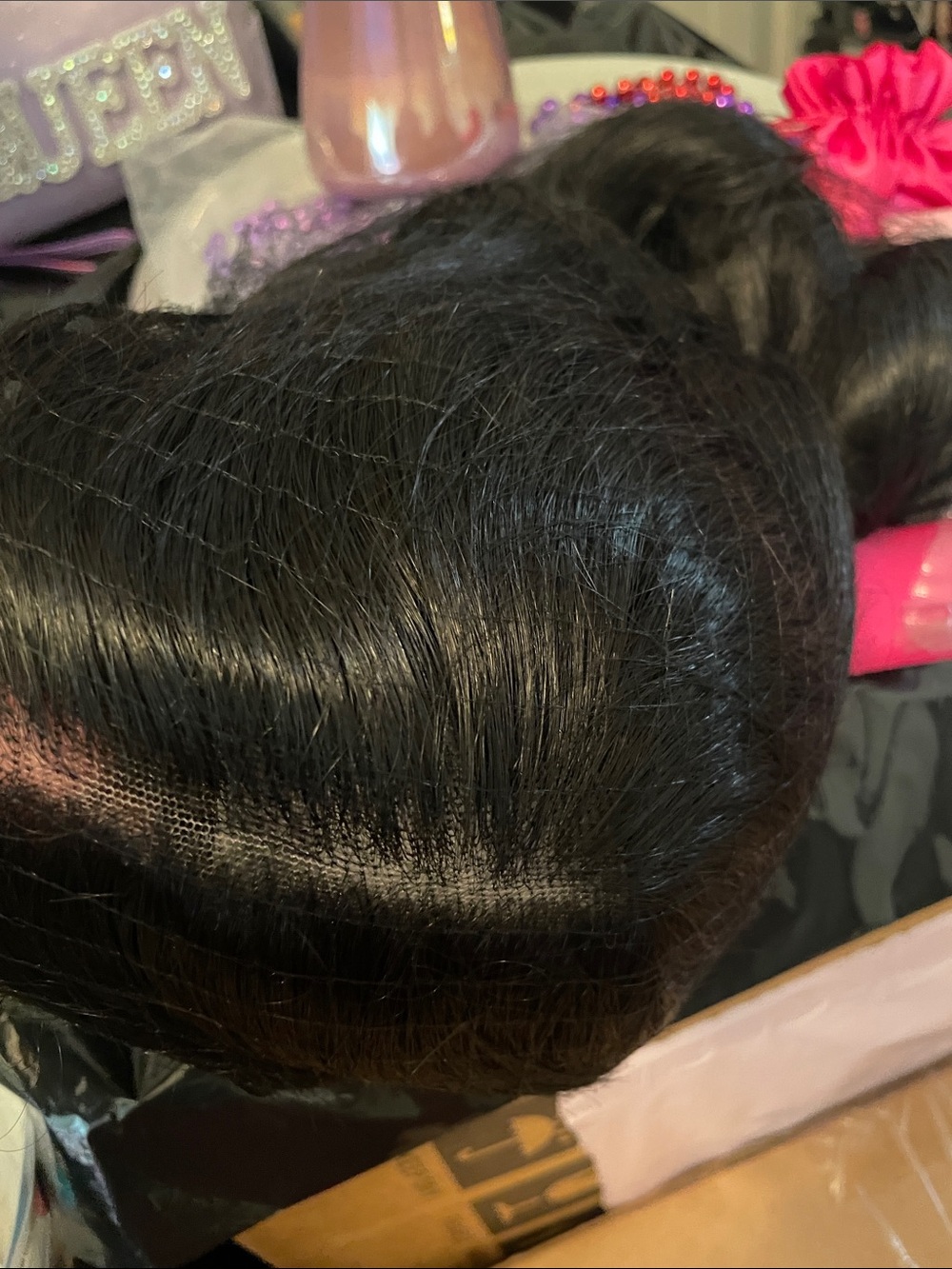 28 inch.Glueless Human Hair Pre Plucked Pre Cut Lace Front Wig 9x6